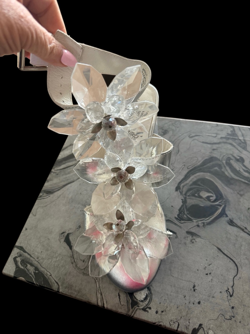 Jeffrey Campbell "Violit" Embellished 
Floral Sandal NEW! Sz 7 CINDERELLA Sandal - Picture 13 of 16